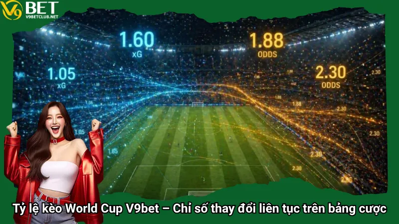 Tỷ lệ kèo World Cup V9bet – Chỉ số thay đổi liên tục trên bảng cược